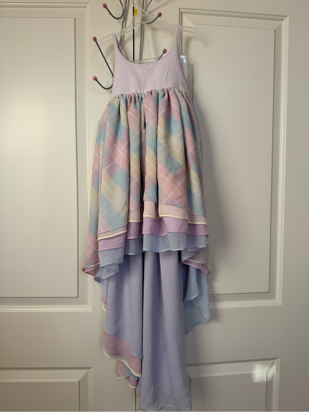 Girls' Pastel High-Low Formal Dress - Lavender & Multicolor